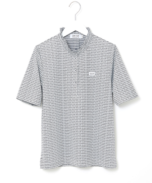 ジャカード デジタルロゴ カットソー