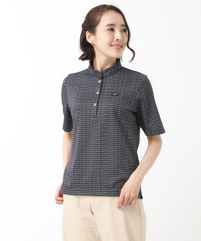 ジャカード デジタルロゴ カットソー