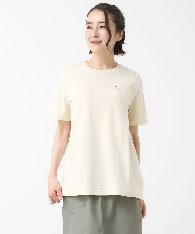 プレーティング天竺 タックデザイン Tシャツ【吸汗速乾】