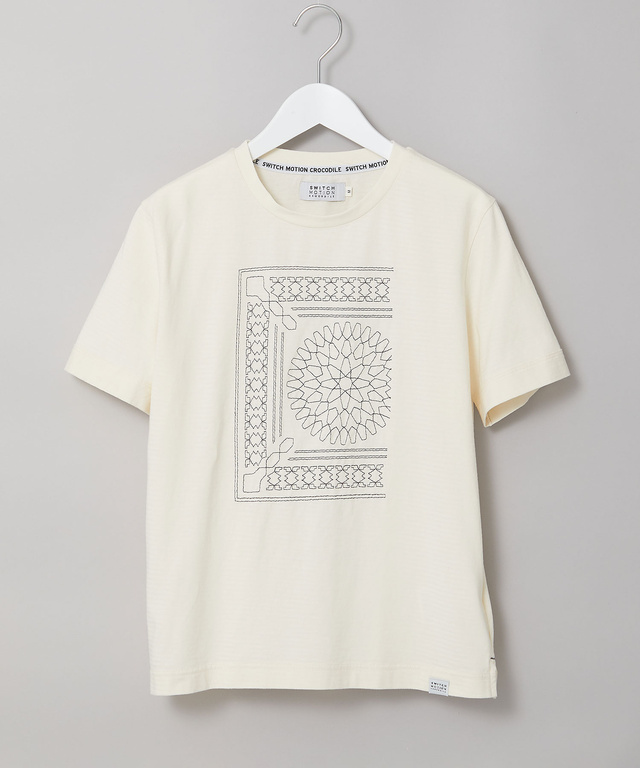 シャドーボーダー バンダナ刺繍 Tシャツ