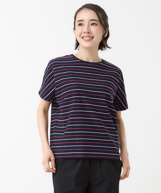 ロープ ジャカード ボーダー Tシャツ
