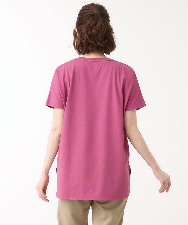 プレーティング天竺 ロゴプリント Tシャツ【吸汗速乾】