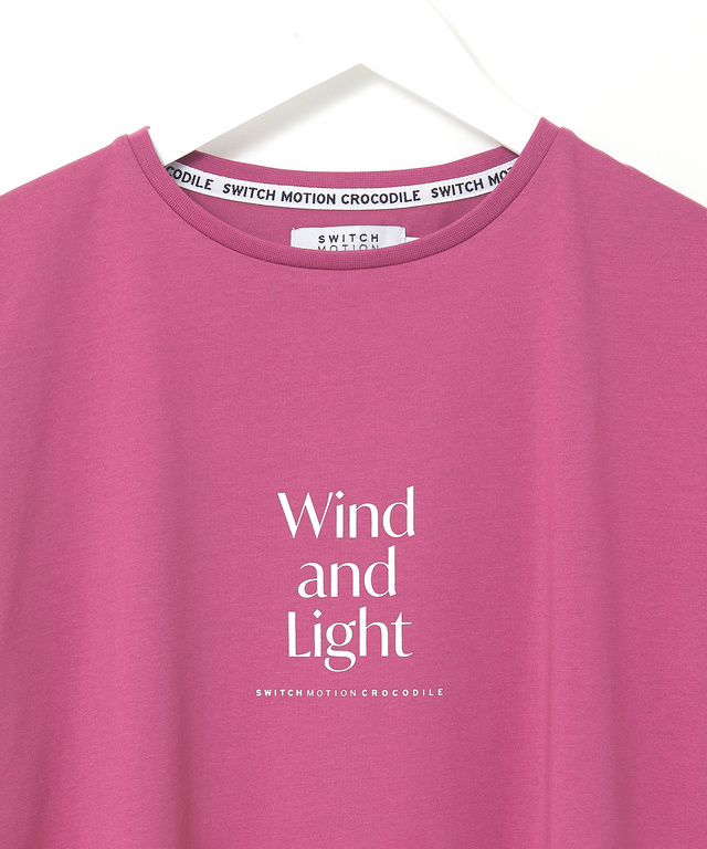 プレーティング天竺 ロゴプリント Tシャツ【吸汗速乾】