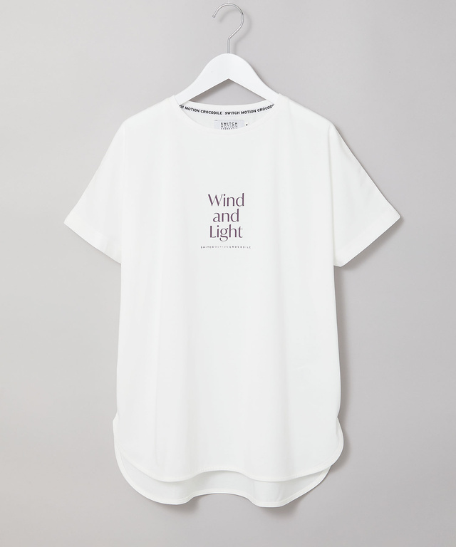 プレーティング天竺 ロゴプリント Tシャツ【吸汗速乾】