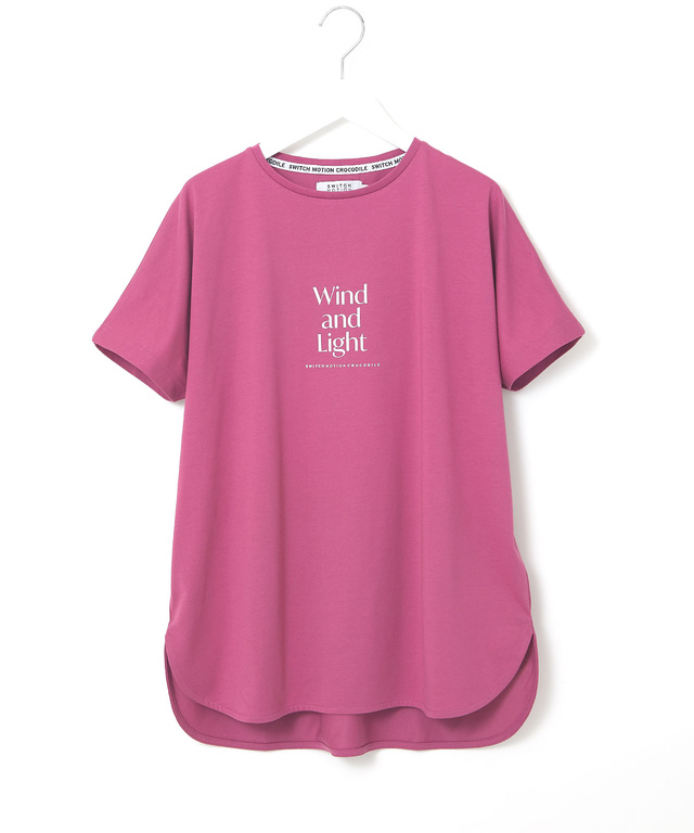 プレーティング天竺 ロゴプリント Tシャツ【吸汗速乾】