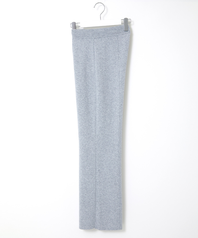 ピンタック ダブルジャカード ニットパンツ【手洗いOK】