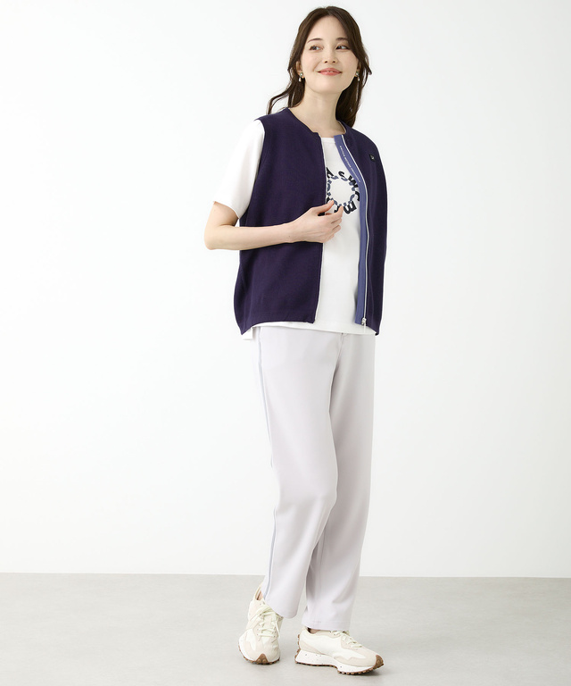 ジップアップ ニット ベスト