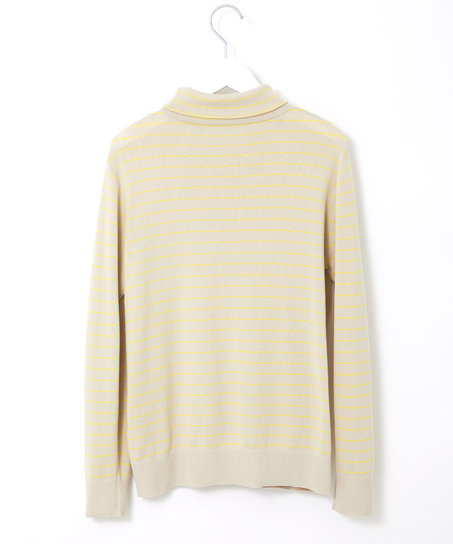 タートルネック 配色 ニット【手洗いOK】