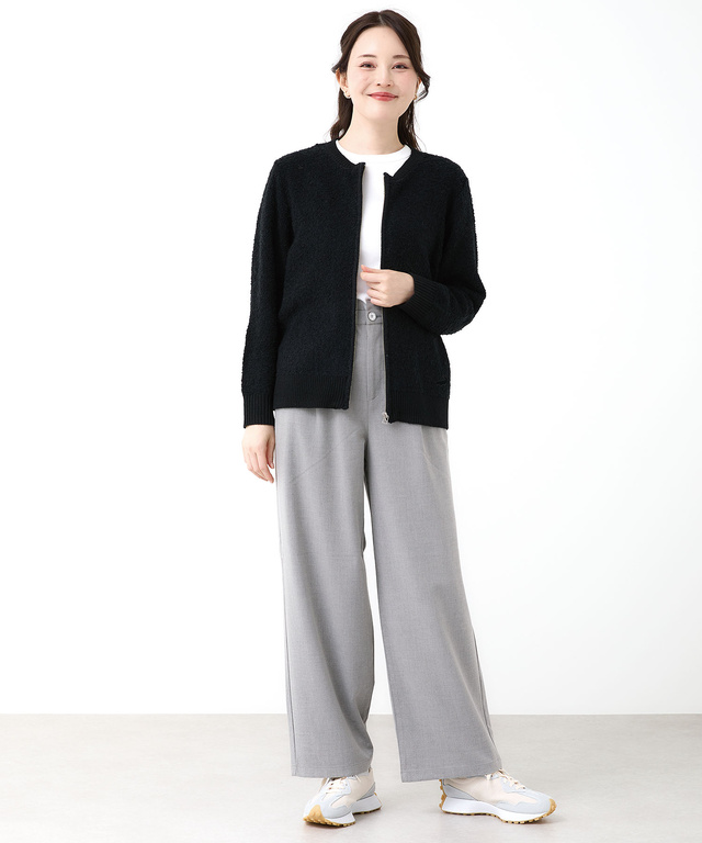 ブークレー ジップ ニットアウター