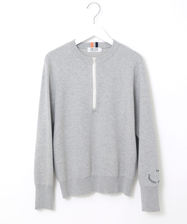 ハーフジップ プルオーバー ニット