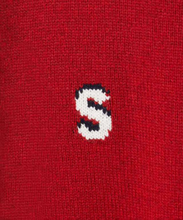 ロゴ クルーネック ニット【日本製】