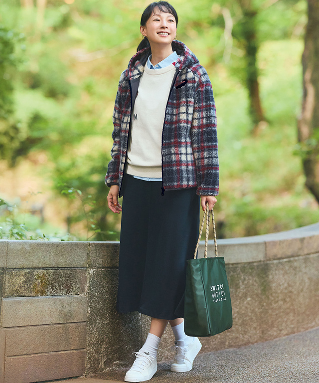 ロゴ クルーネック ニット【日本製】