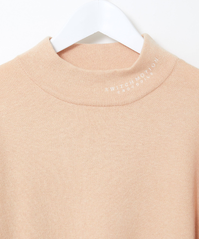 ハイネック リブデザイン ニット