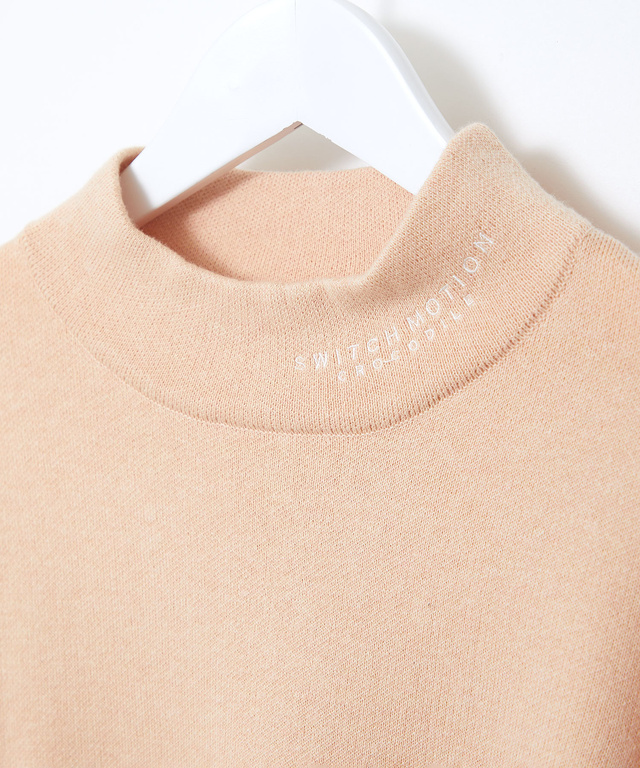 ハイネック リブデザイン ニット