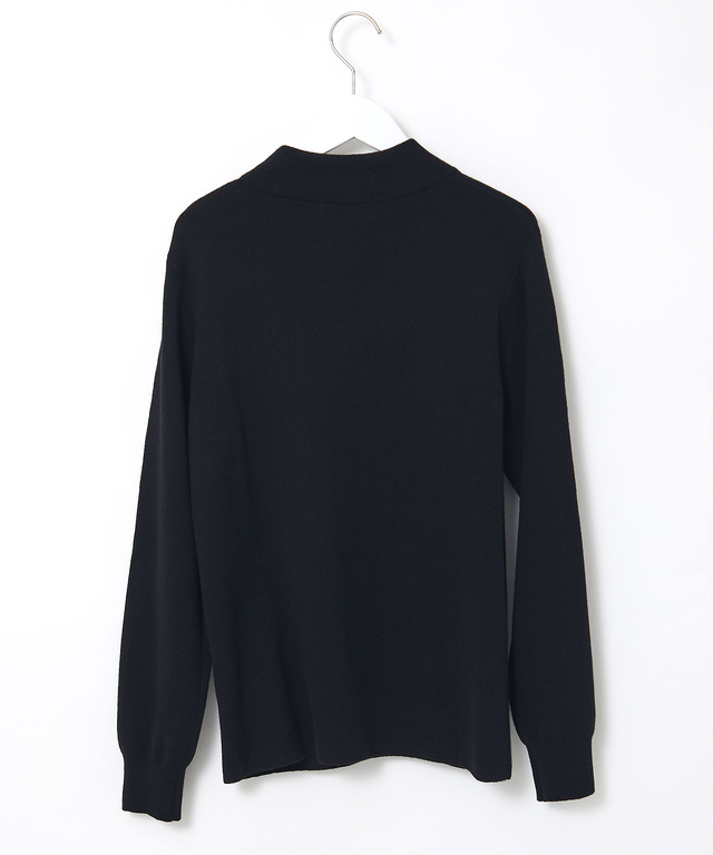 ハイネック リブデザイン ニット