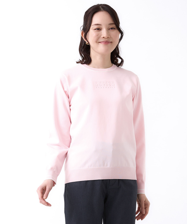 ロゴデザイン プルオーバー ニット【手洗いOK】