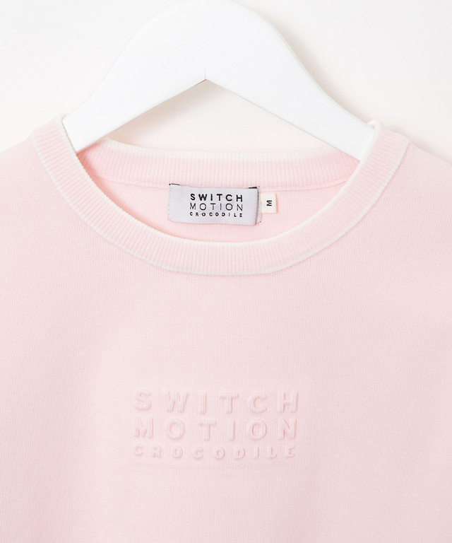 ロゴデザイン プルオーバー ニット【手洗いOK】