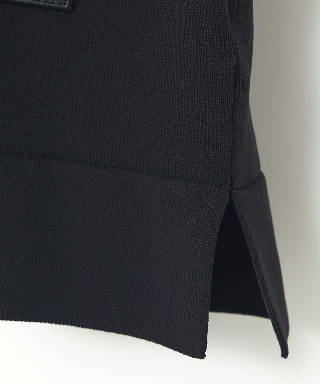 襟パイピング ニット ポロシャツ【ZERO POLO SHIRT】