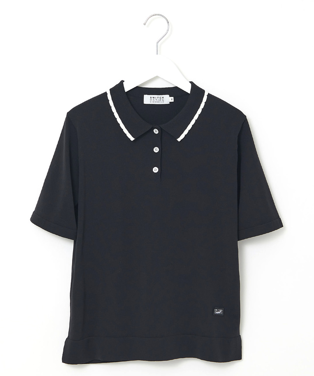 襟パイピング ニット ポロシャツ【ZERO POLO SHIRT】