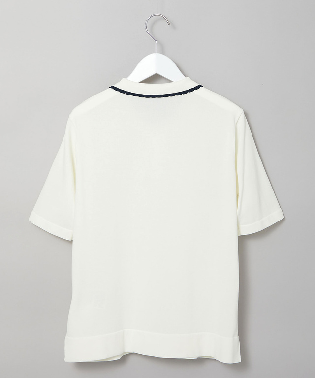 襟パイピング ニット ポロシャツ【ZERO POLO SHIRT】