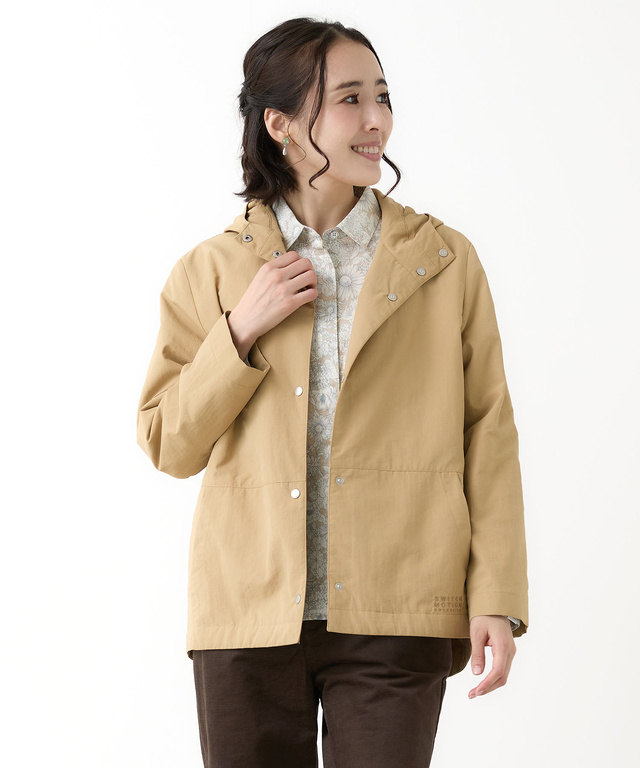 フード付き ドットボタン デザインジャケット