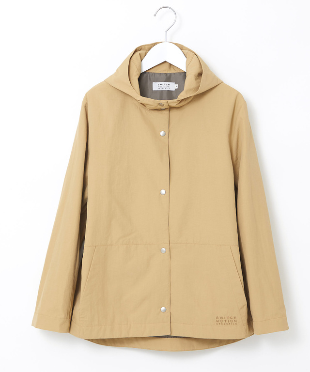 フード付き ドットボタン デザインジャケット