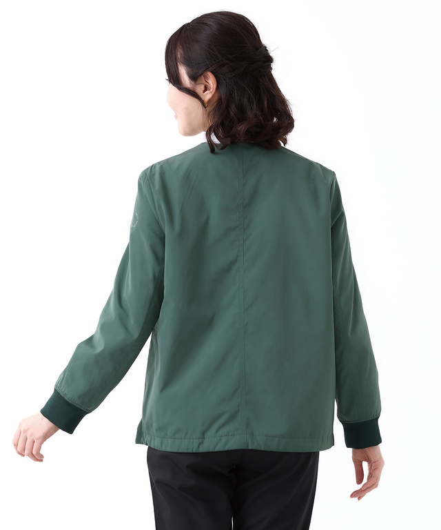 中綿 ノーカラー ブルゾン