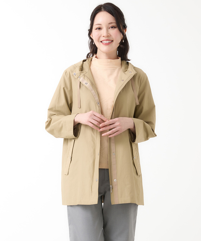 ミドル丈 フーデッドアウター