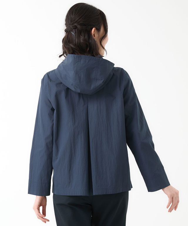 フロントボタン フーデッドジャケット【手洗いOK】