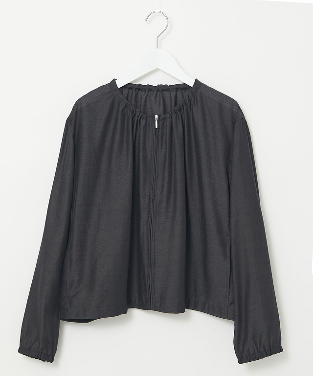 ギャザーデザイン シアーブルゾン【手洗いOK】