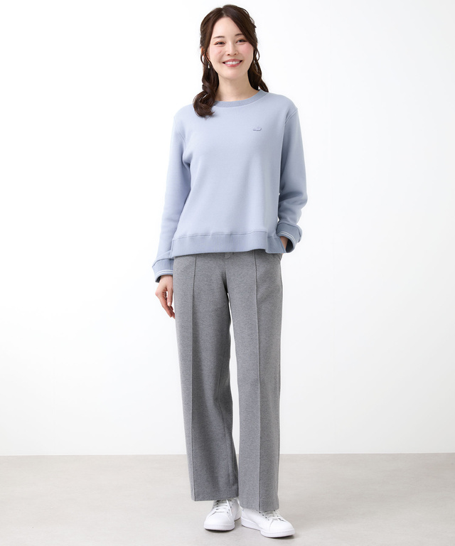 ジャージ素材 セミワイド パンツ