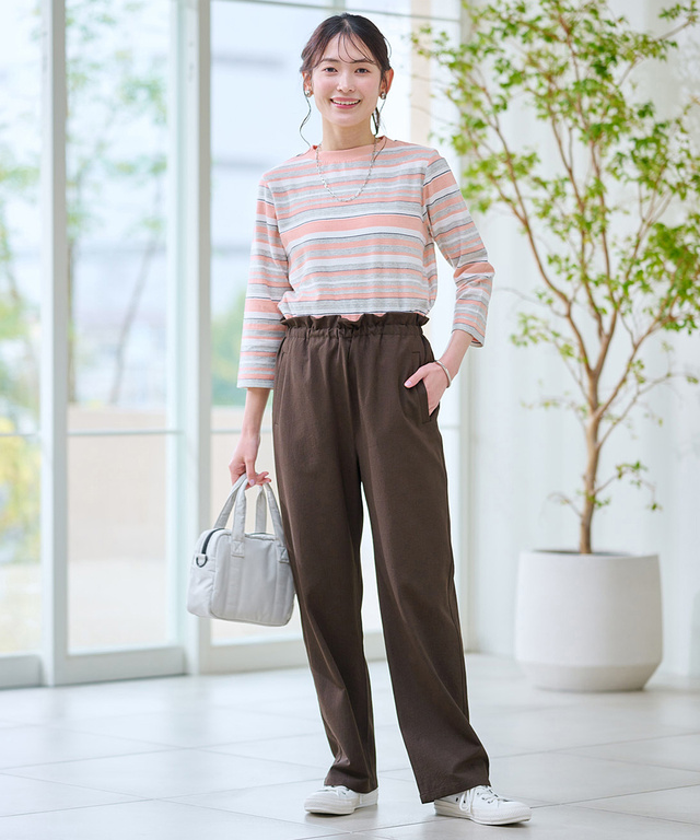 ウエストゴム ストレート パンツ