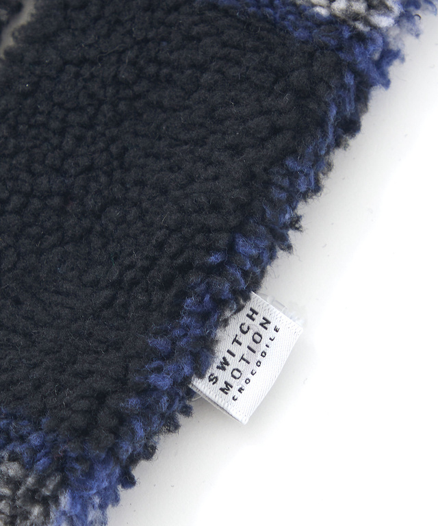 チェック柄 ボア マフラー